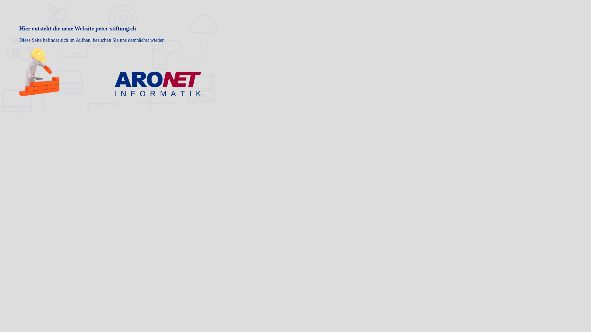 website screenshot of https://peter-stiftung.ch/