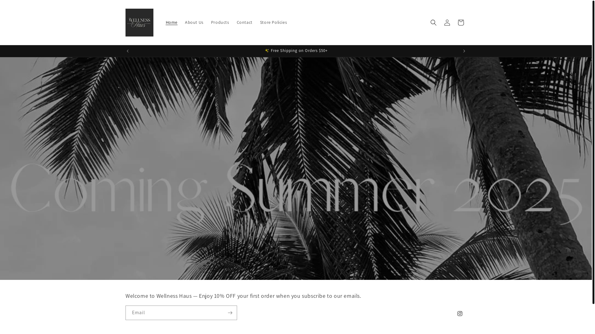 website screenshot of https://shopwellnesshaus.com/