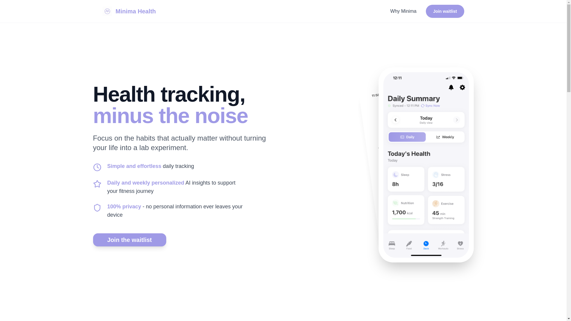 website screenshot of https://minima-zen-landing.pages.dev/