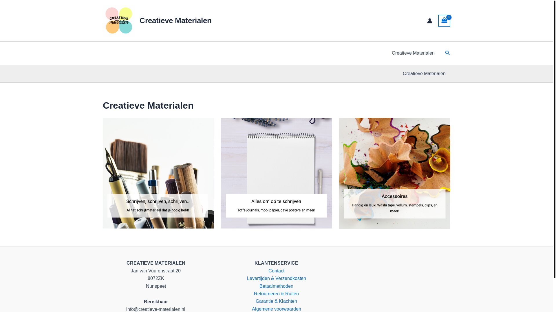 website screenshot of https://hobby-en-creatieve-materialen.nl/