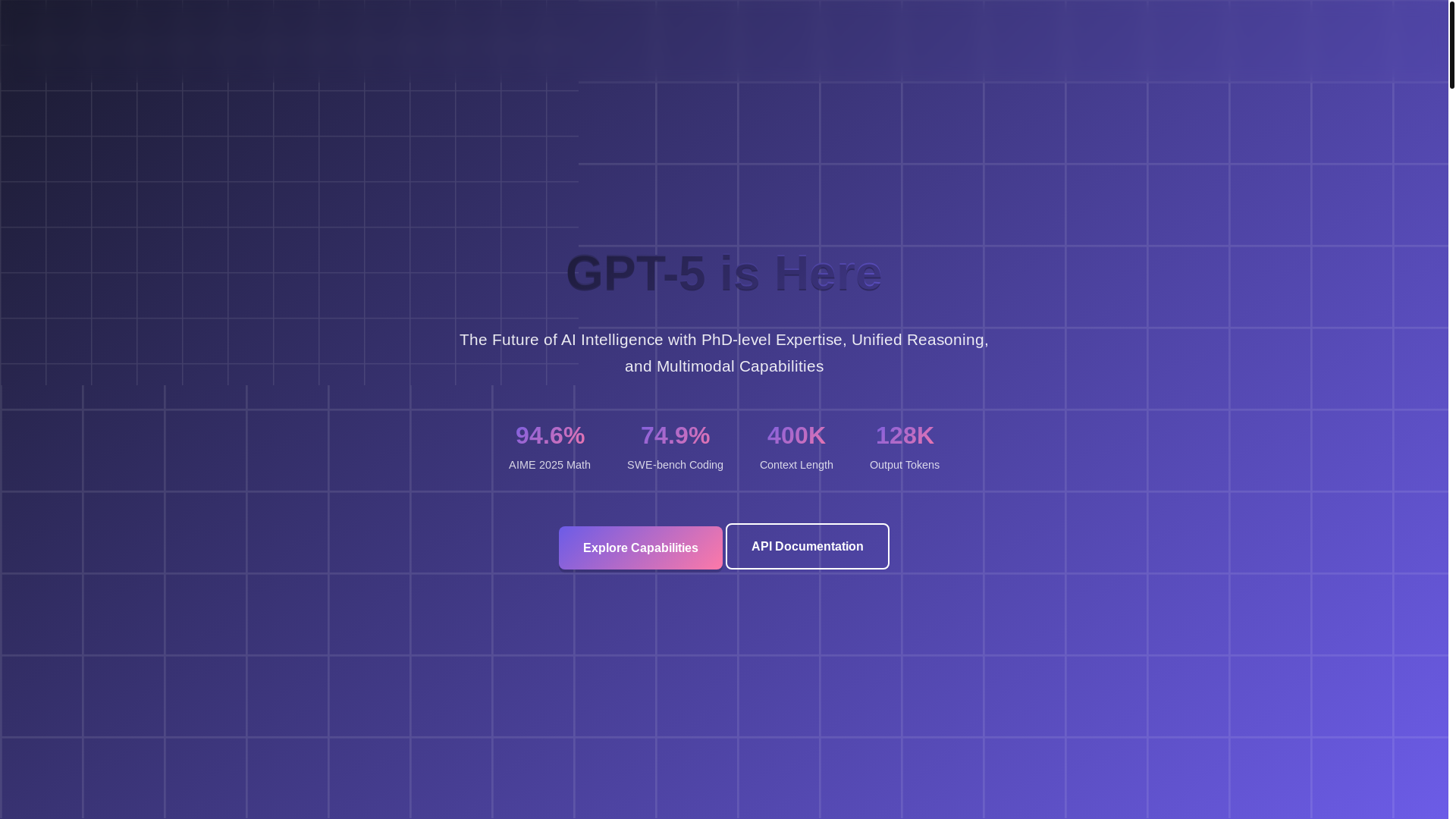 website screenshot of https://b3e5c7ee-0297-4302-a200-c6d625cf8522-gpt5-launch-report.pages.dev/