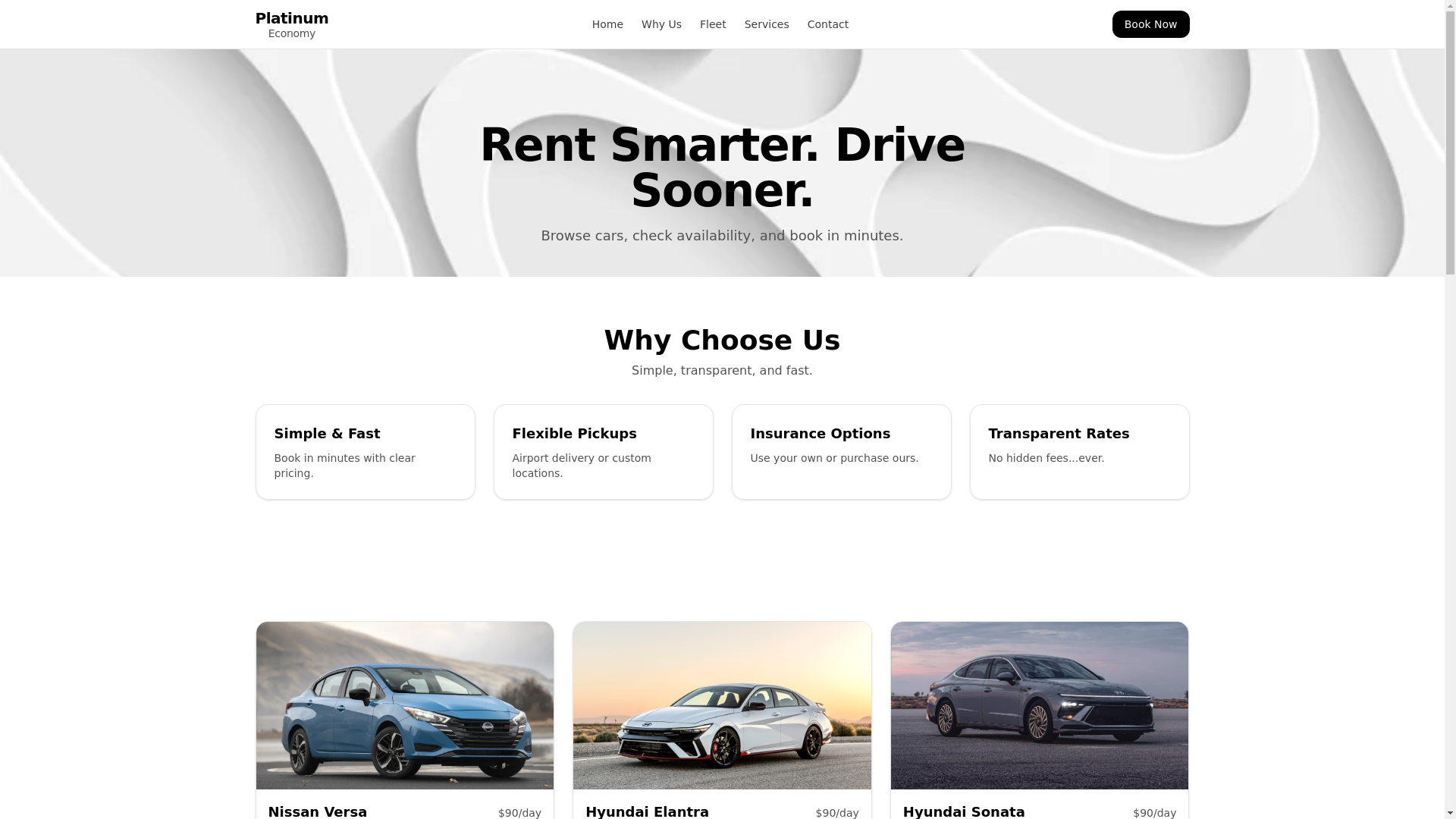 website screenshot of https://platinumeconomytx.com/