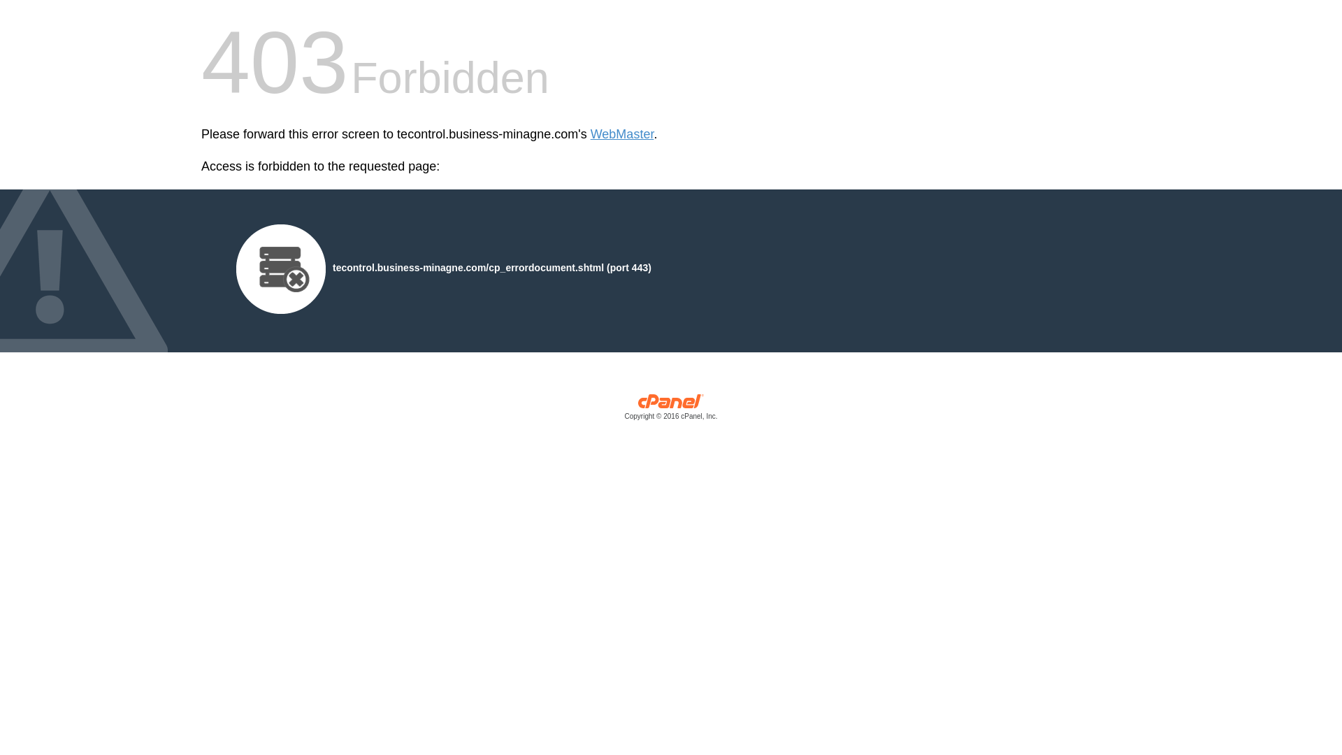 website screenshot of https://tecontrol.business-minagne.com