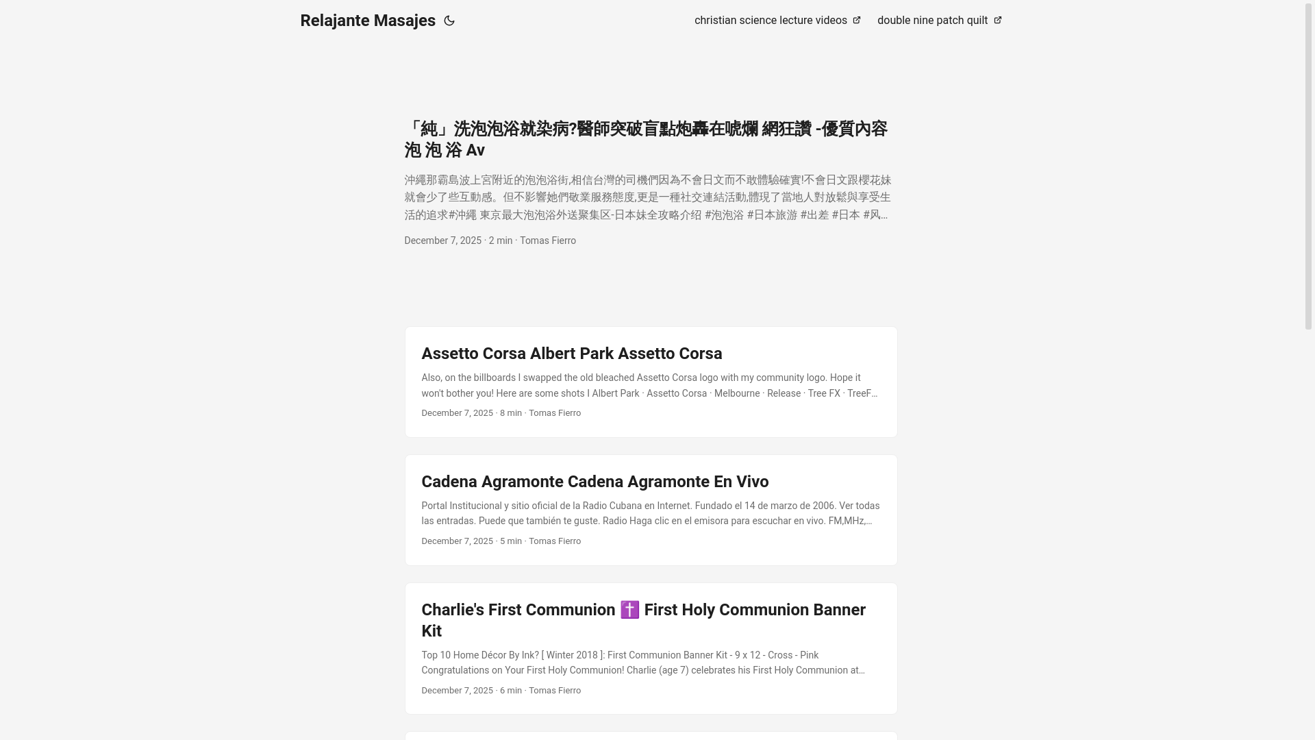 website screenshot of https://relajantemasajes.pages.dev/