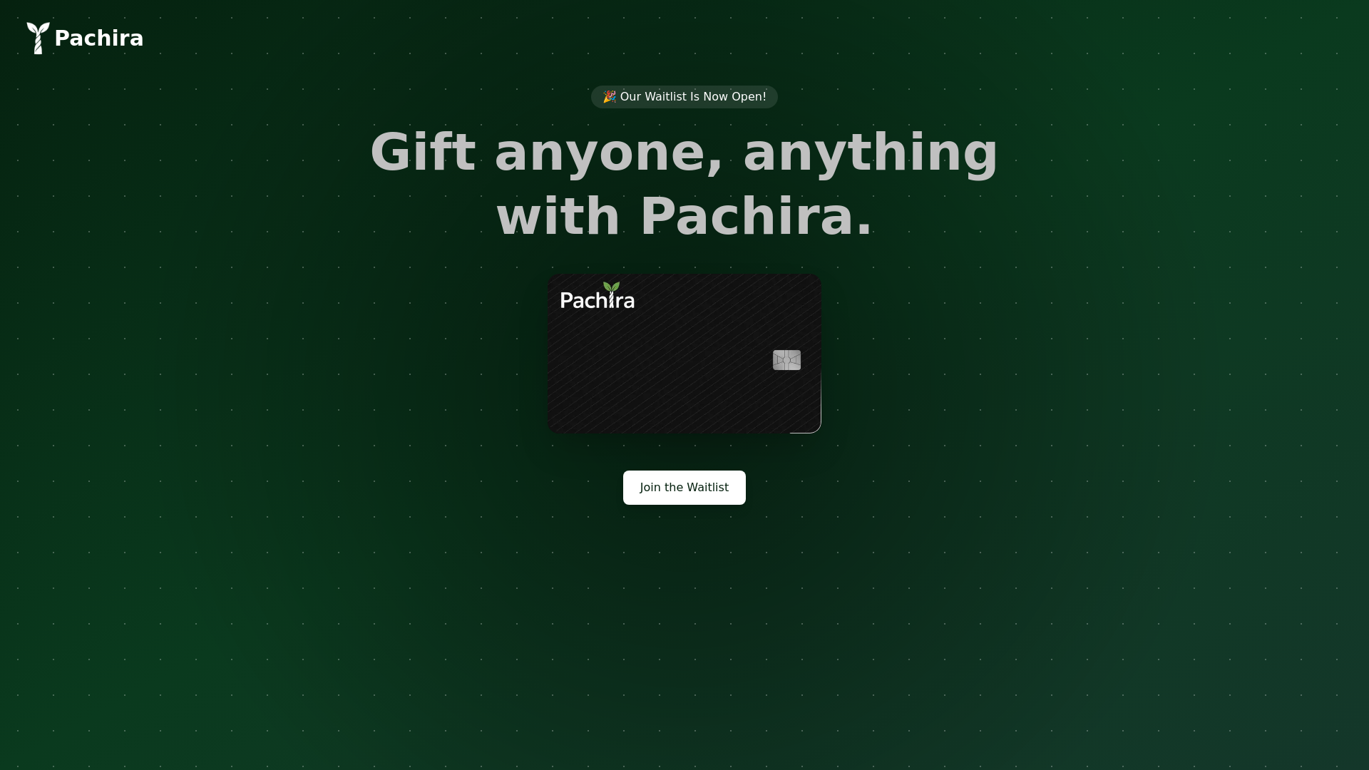 website screenshot of https://giftpachira.com/