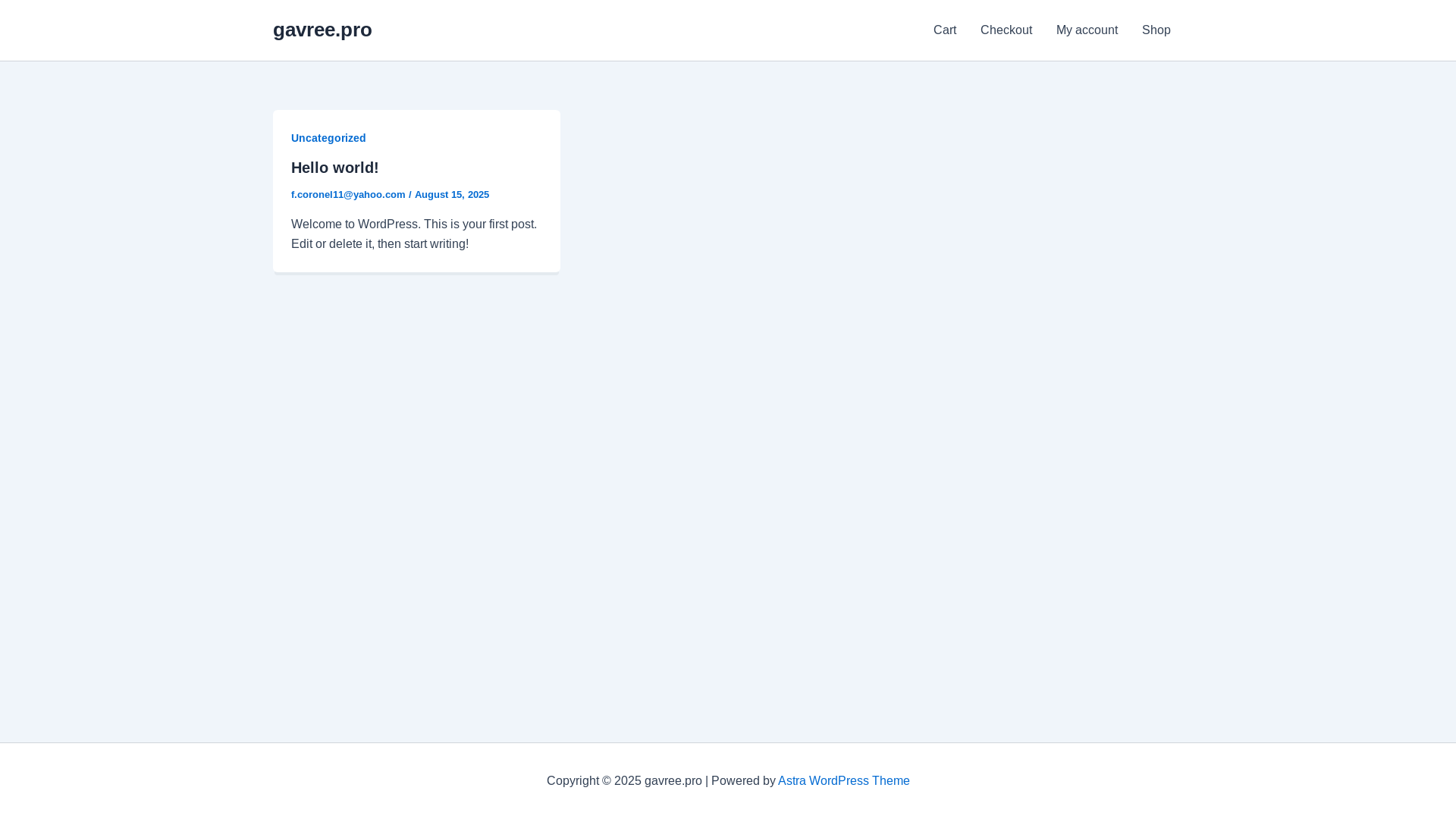 website screenshot of https://gavree.pro/