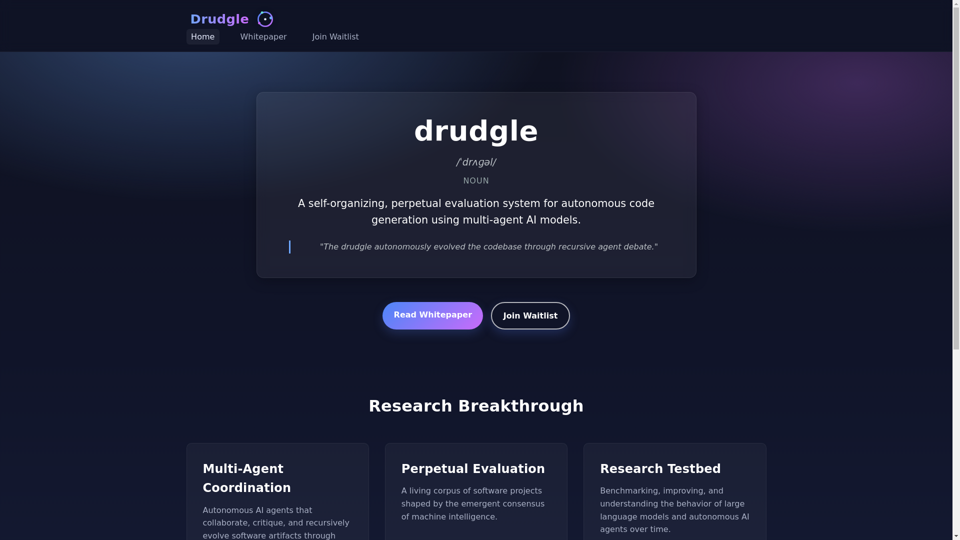 website screenshot of https://drudgle-com.pages.dev/