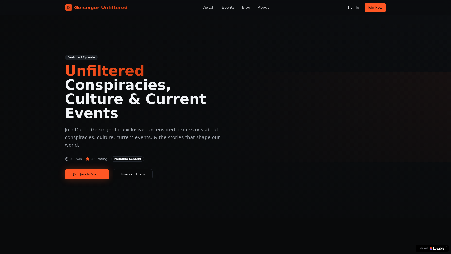website screenshot of https://geisingerunfiltered.com/