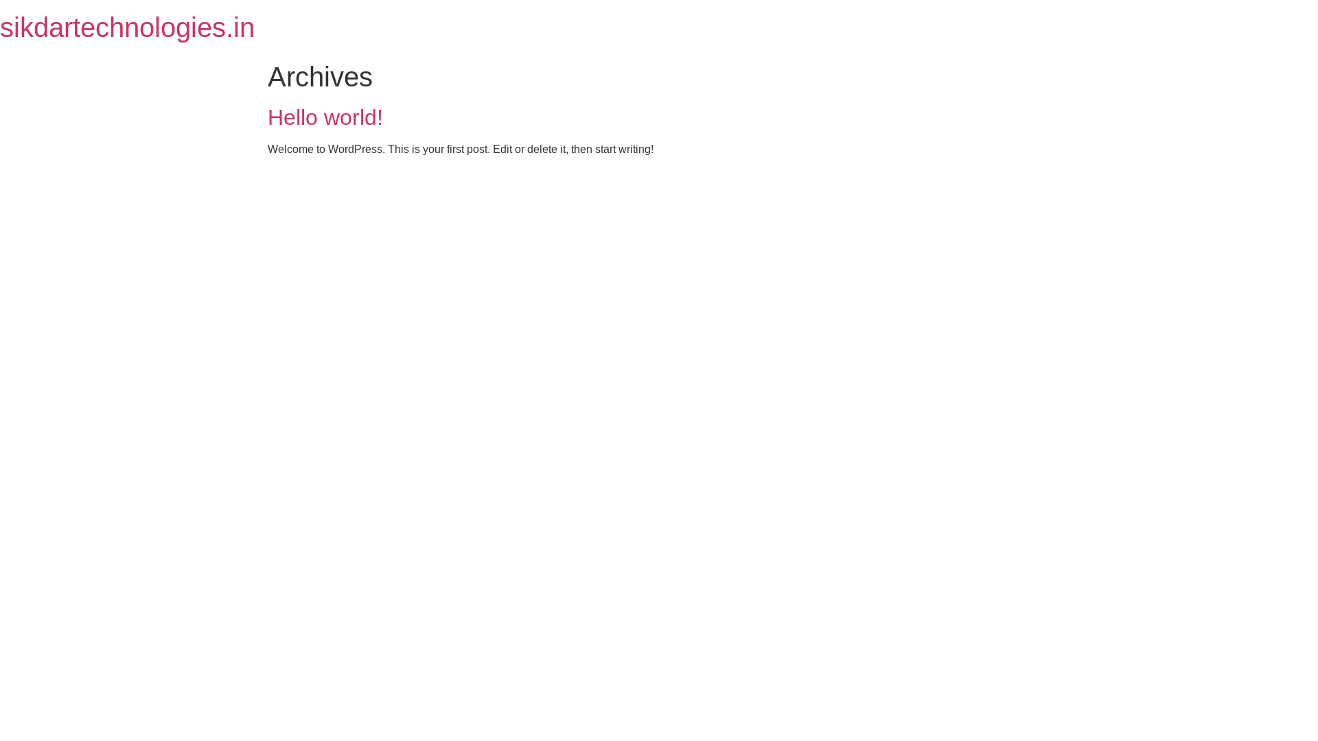 website screenshot of https://sikdartechnologies.in/