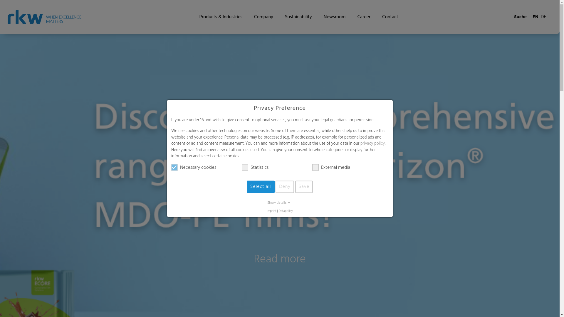 website screenshot of http://www.rkw-group.com/