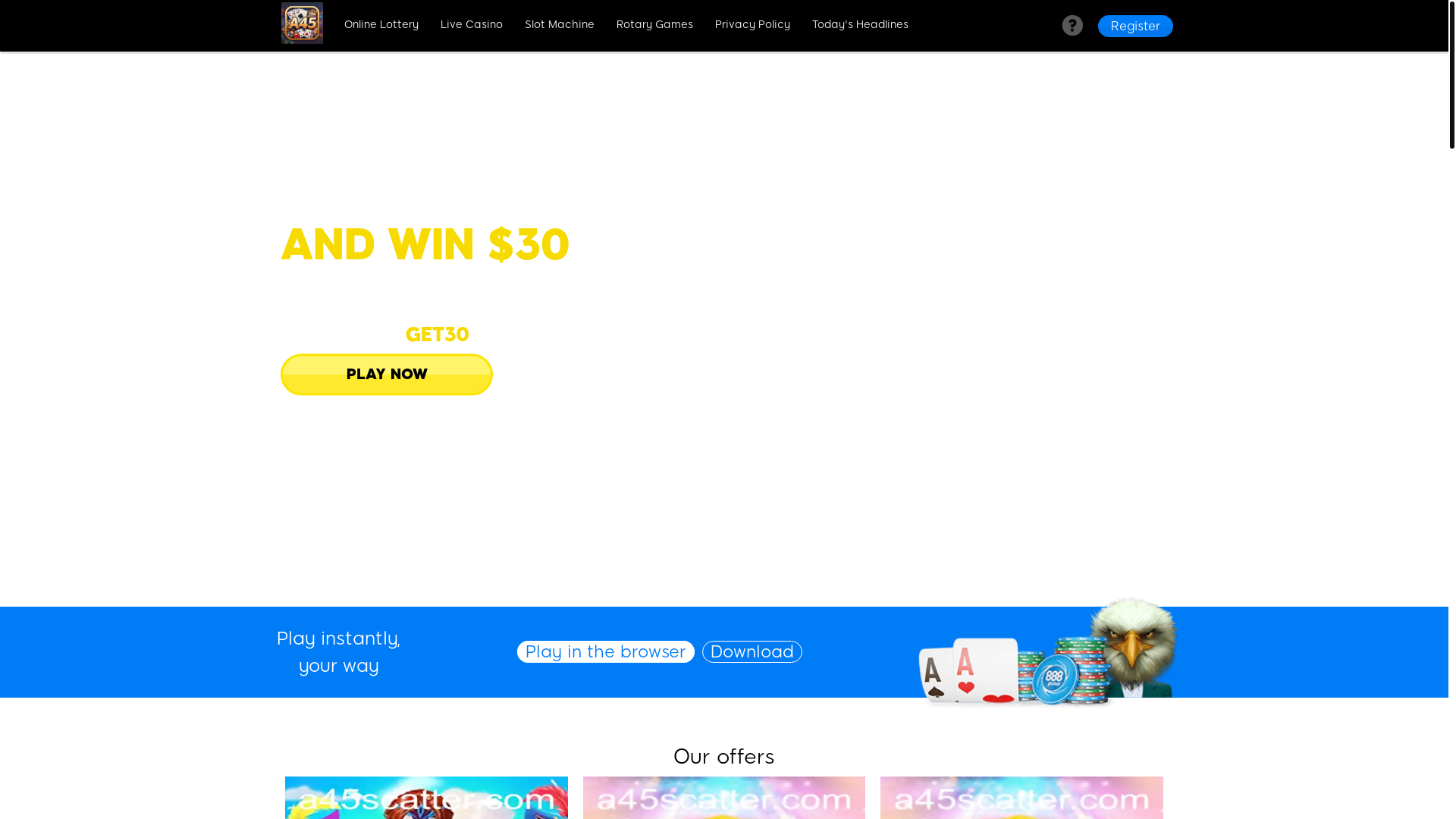 website screenshot of https://a45scatter.com/