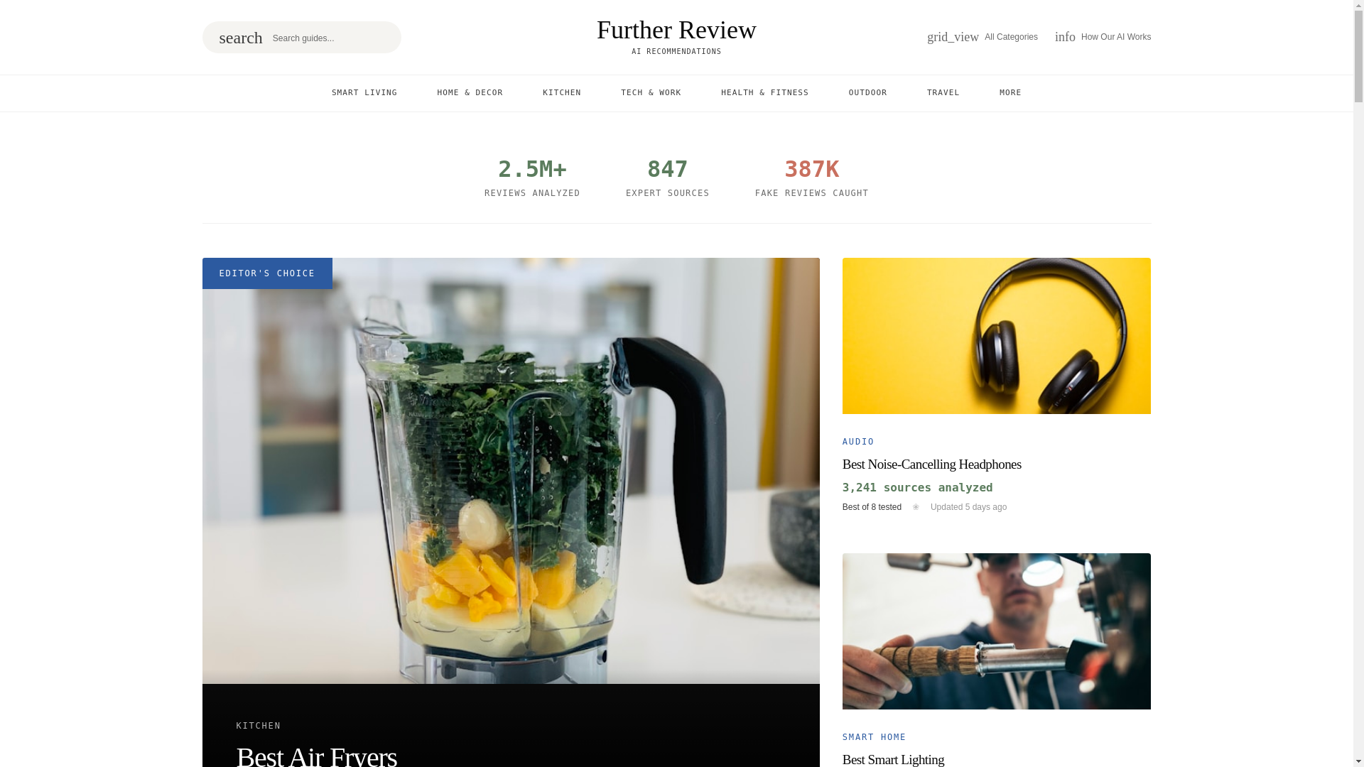 website screenshot of https://furtherreview.co/