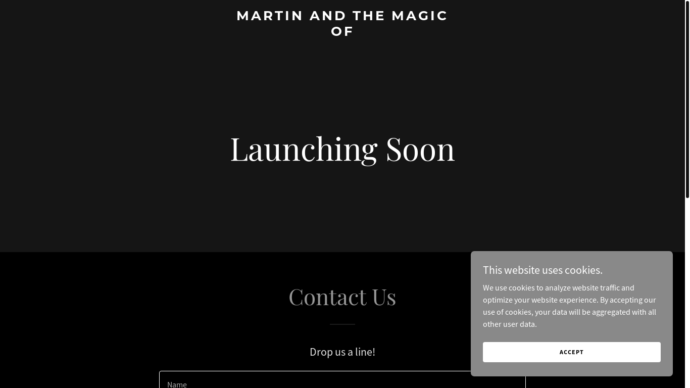 website screenshot of https://martinanthemagicof.com/