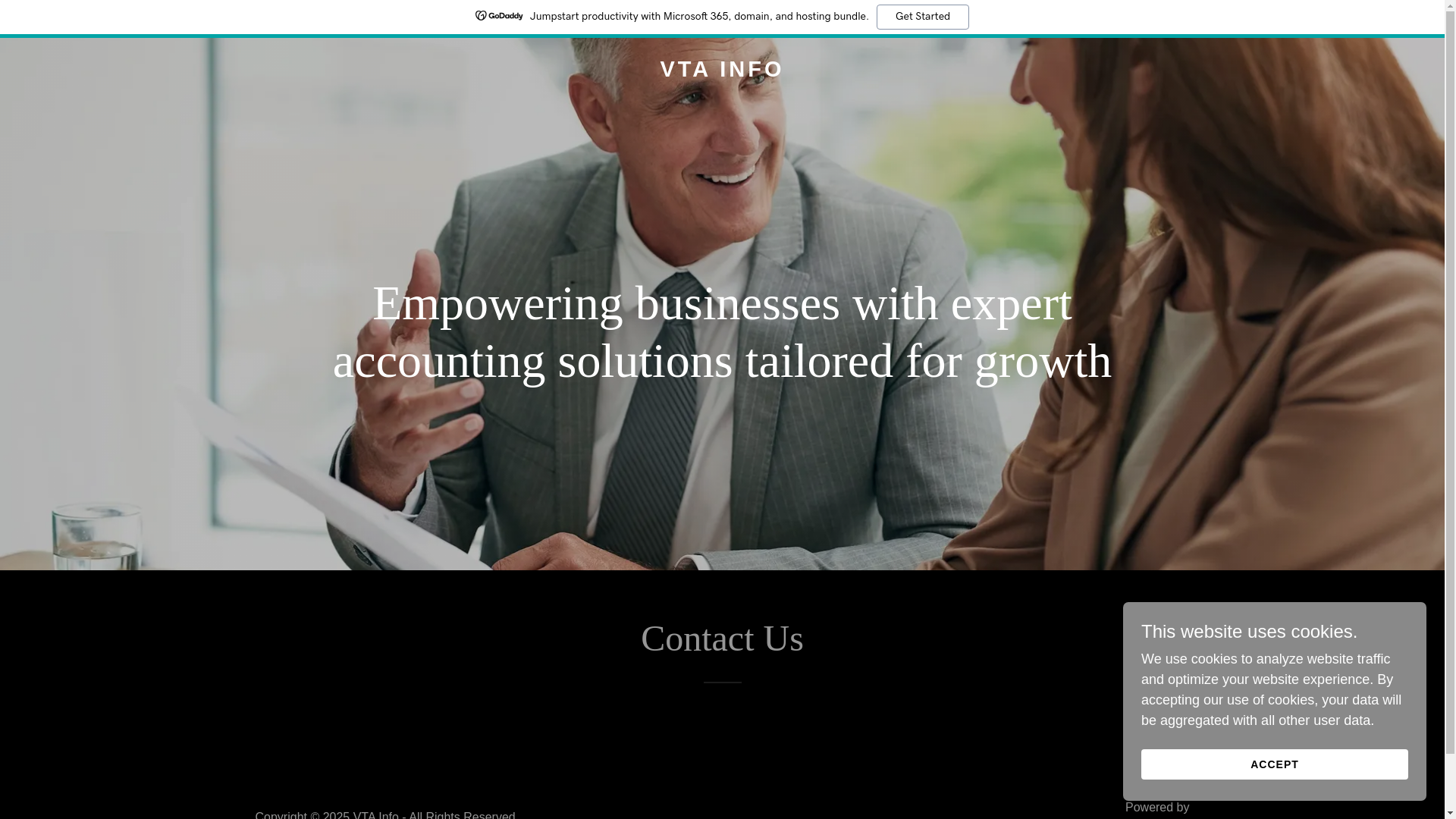 website screenshot of https://vtainfo.com/