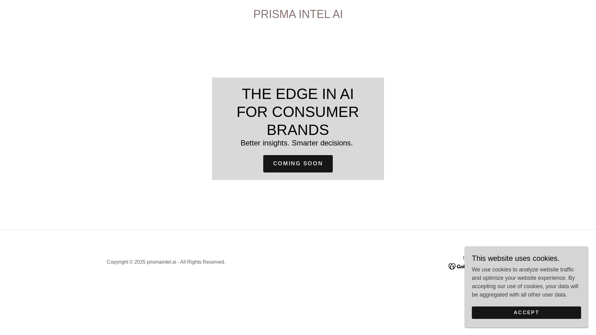 website screenshot of https://prismaintel.ai/