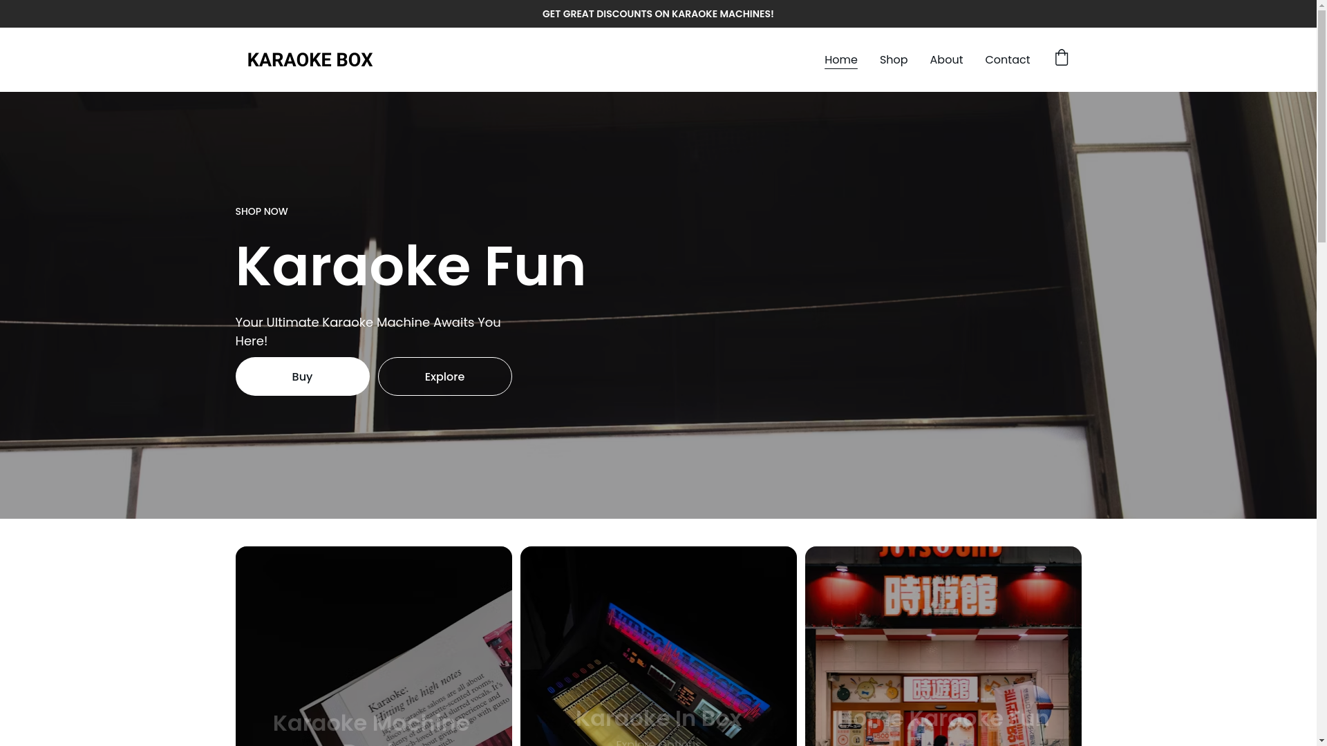website screenshot of https://karaoke--box.com/
