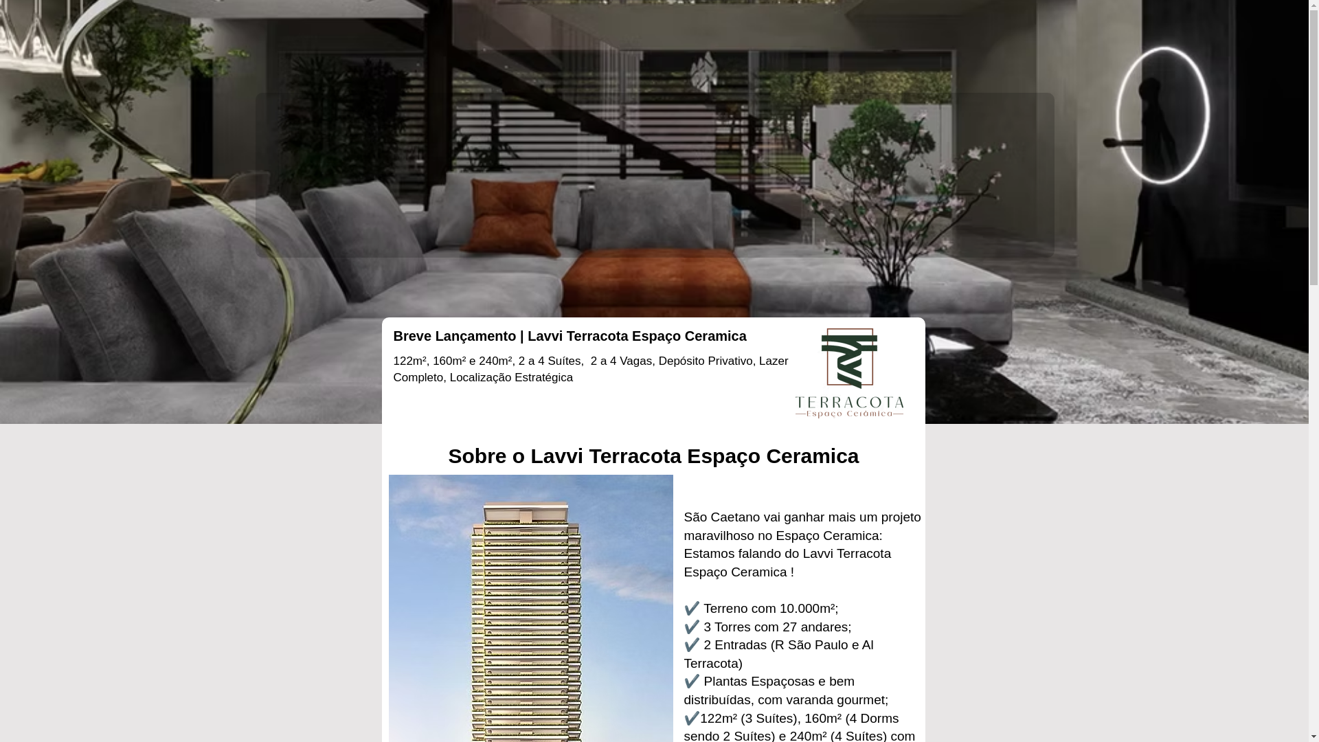 website screenshot of https://lavviespacoceramica.com.br/