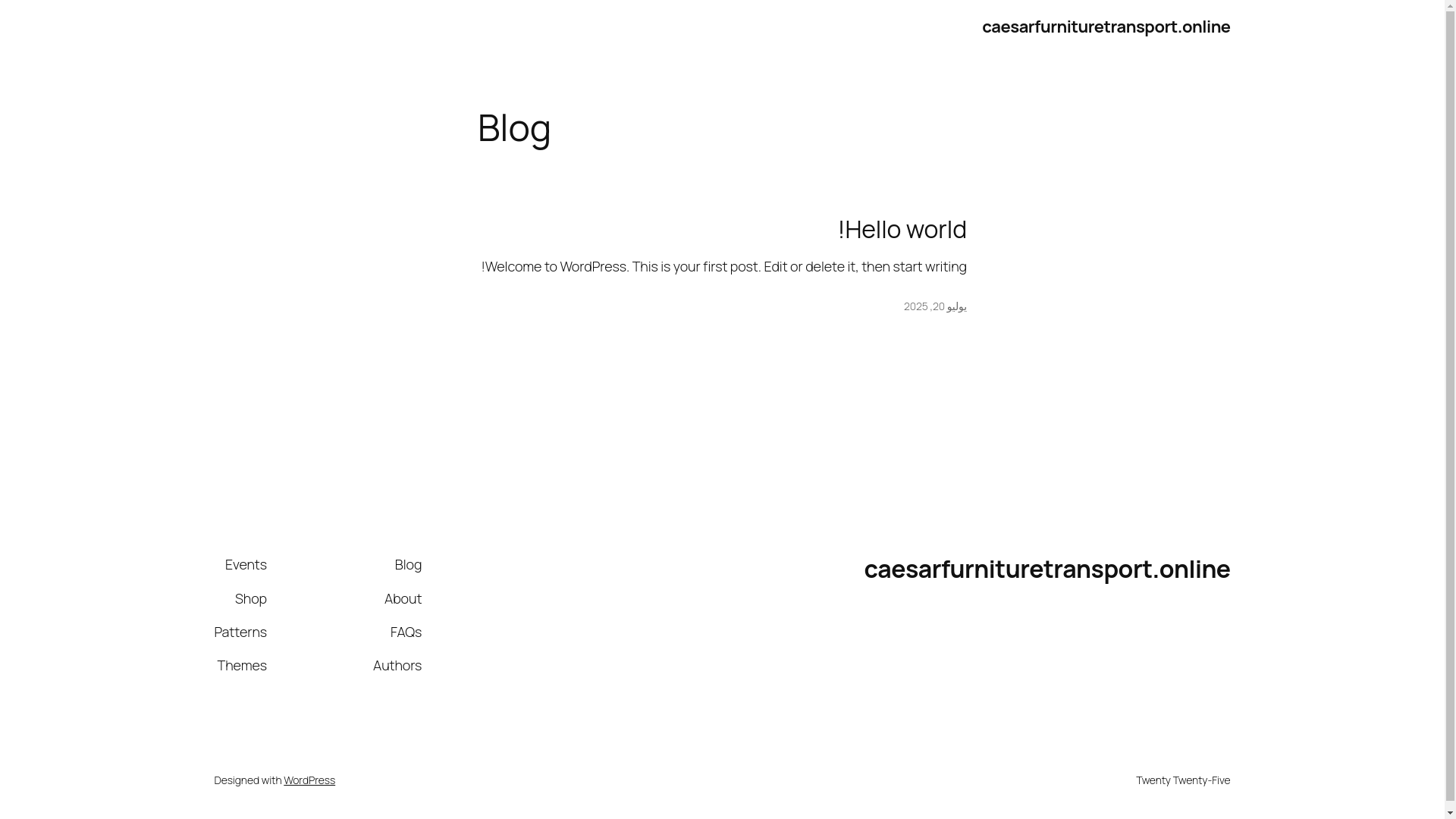 website screenshot of https://caesarfurnituretransport.online/
