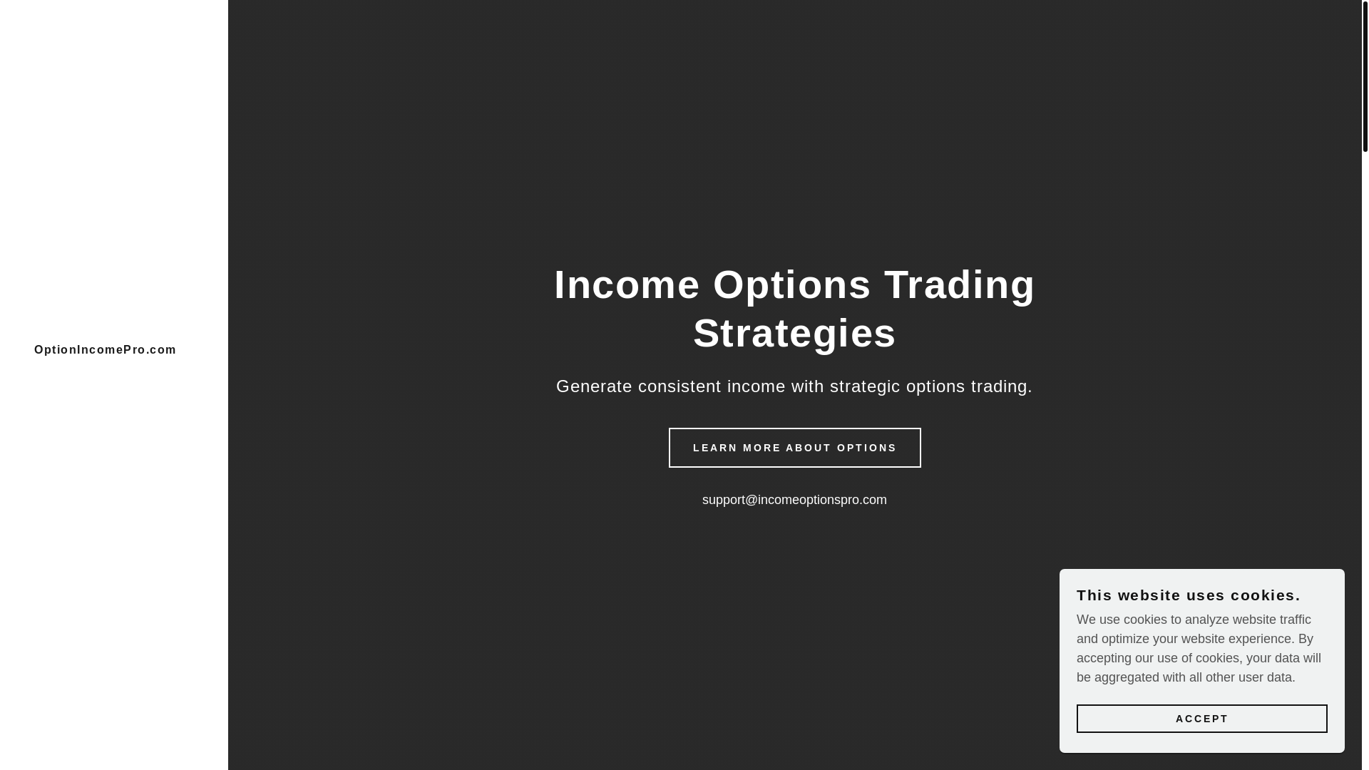 website screenshot of https://incomeoptionspro.com/