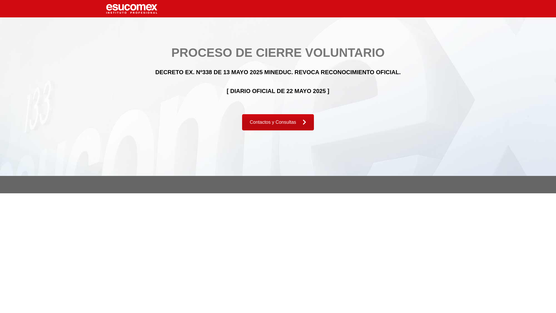 website screenshot of https://www.esucomex.cl/