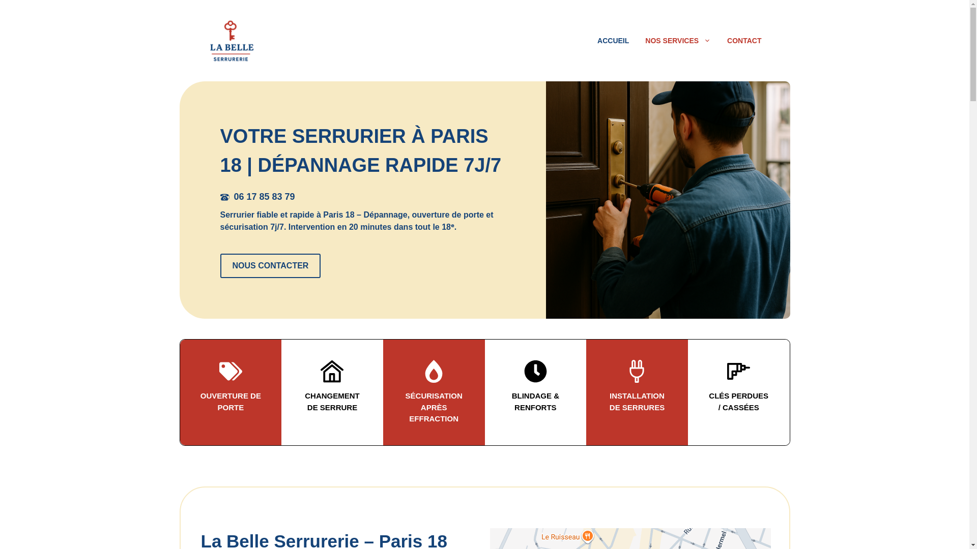 website screenshot of https://labelleserrurerie.fr/