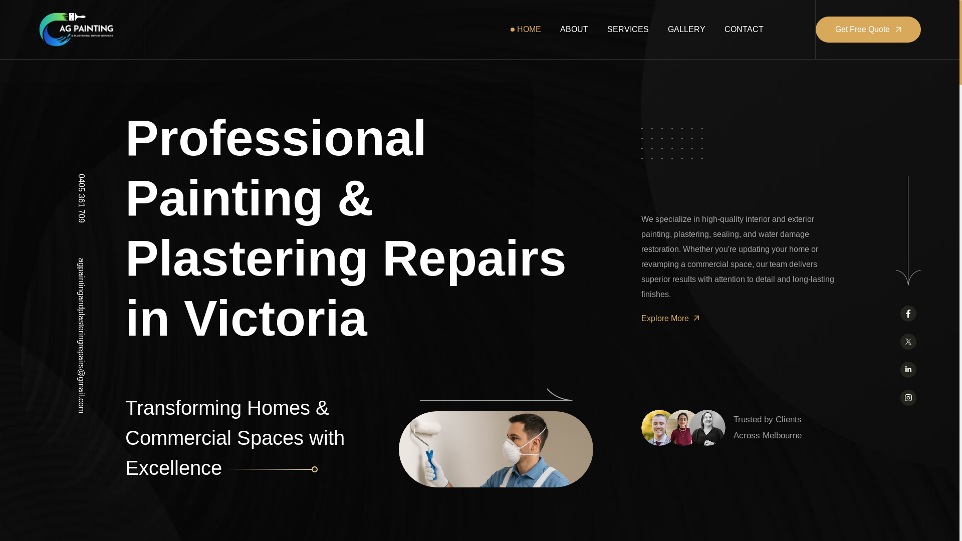 website screenshot of https://agpaintingandplastering.pages.dev/