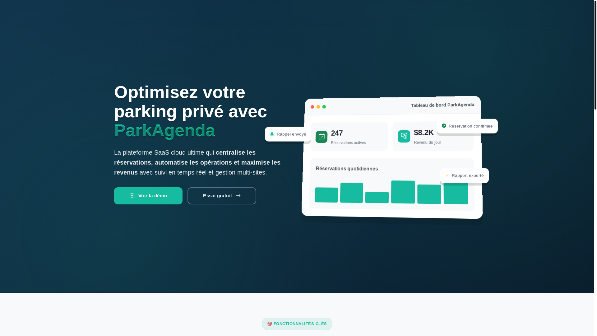 website screenshot of https://parkagenda.com/