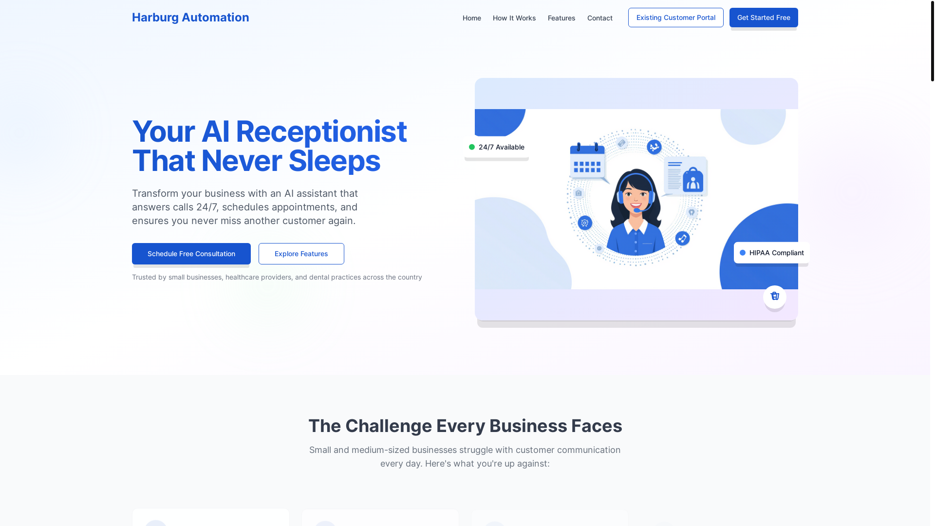 website screenshot of https://harburgautomation-new.pages.dev/