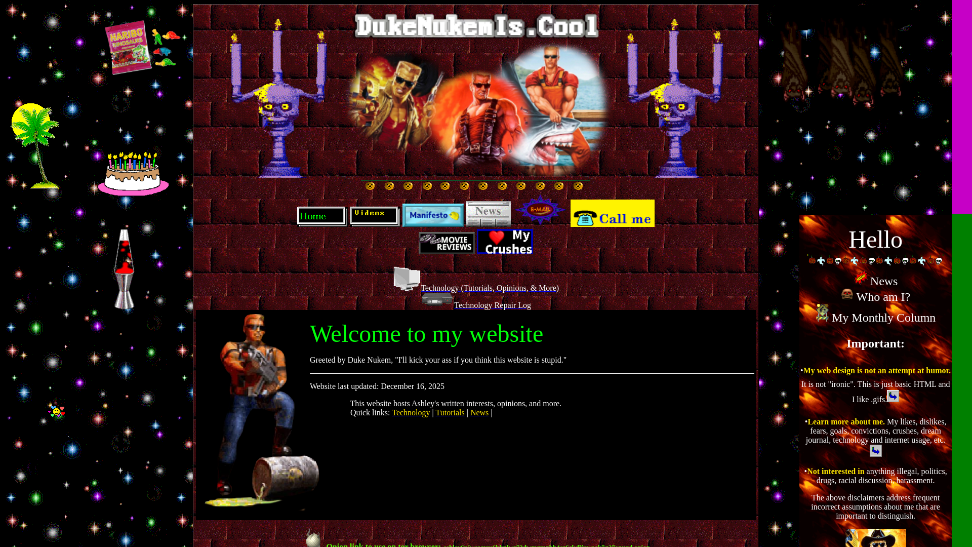 website screenshot of https://dukenukemis.cool/