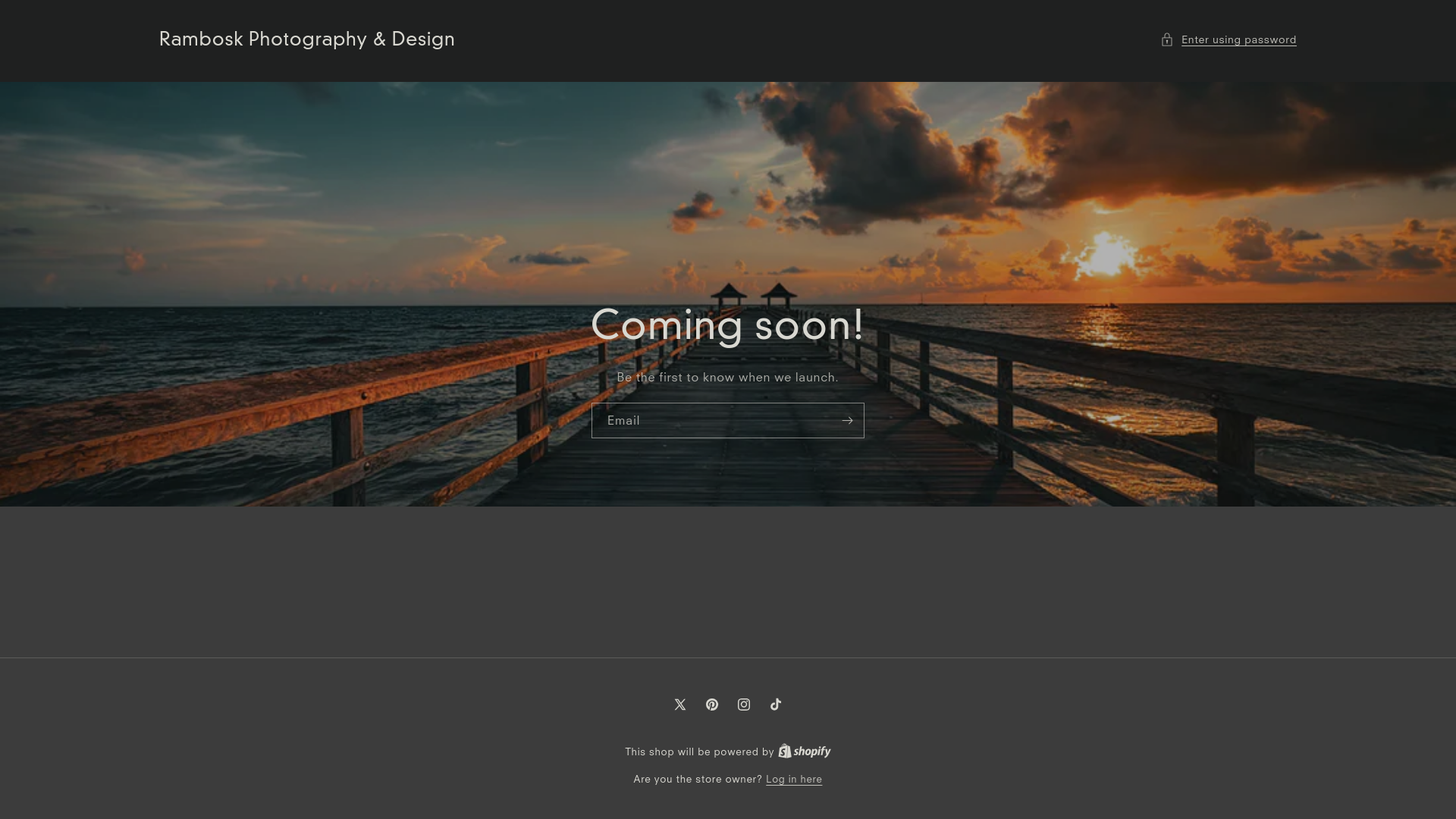 website screenshot of https://ramboskphotography.com/