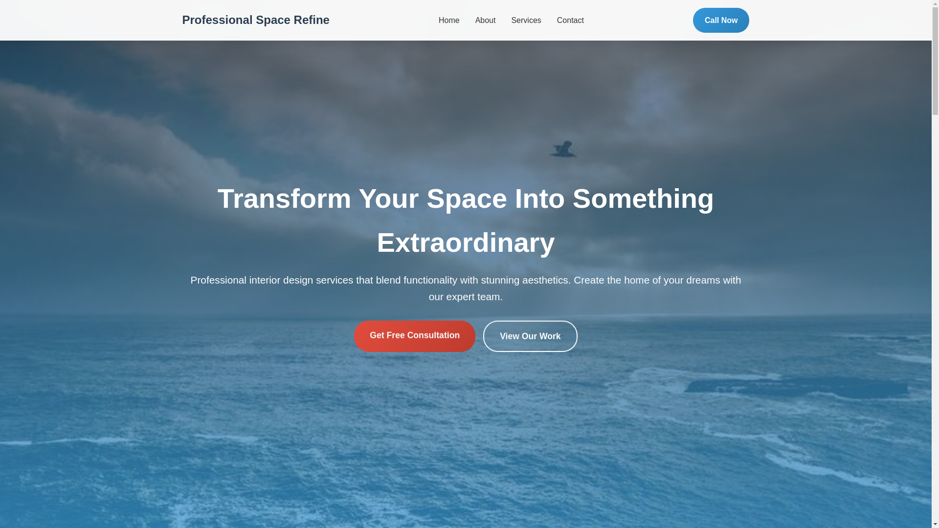 website screenshot of https://professionalspacerefine.shop/