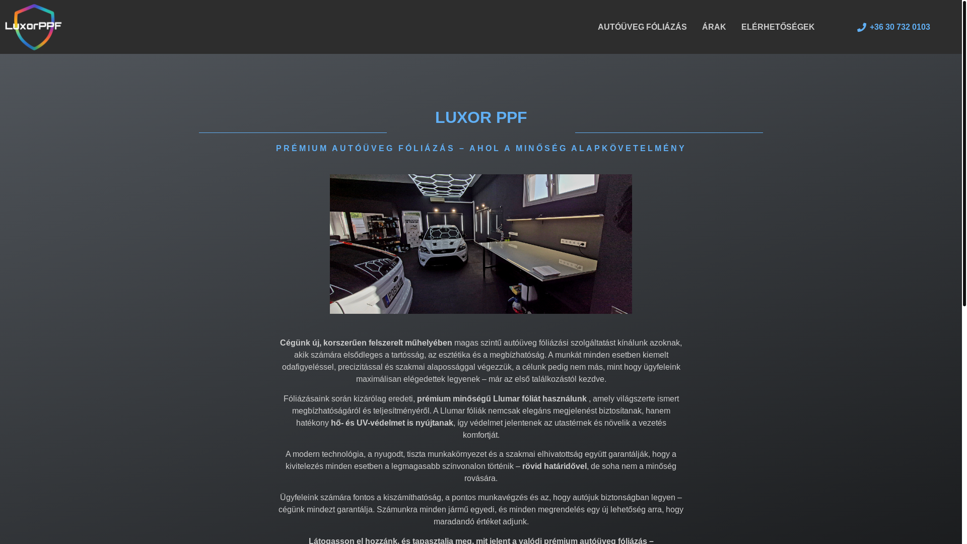 website screenshot of https://luxorppfstudio.hu/