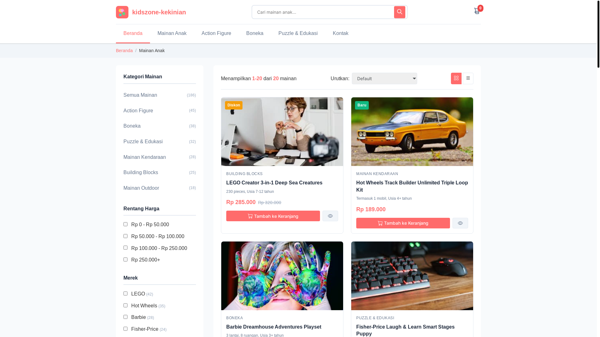 website screenshot of https://kidszone-kekinian.pages.dev/