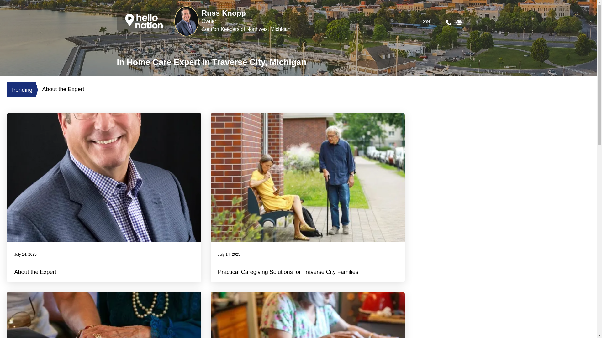 website screenshot of https://inhomecareexpertintraversecity.org/