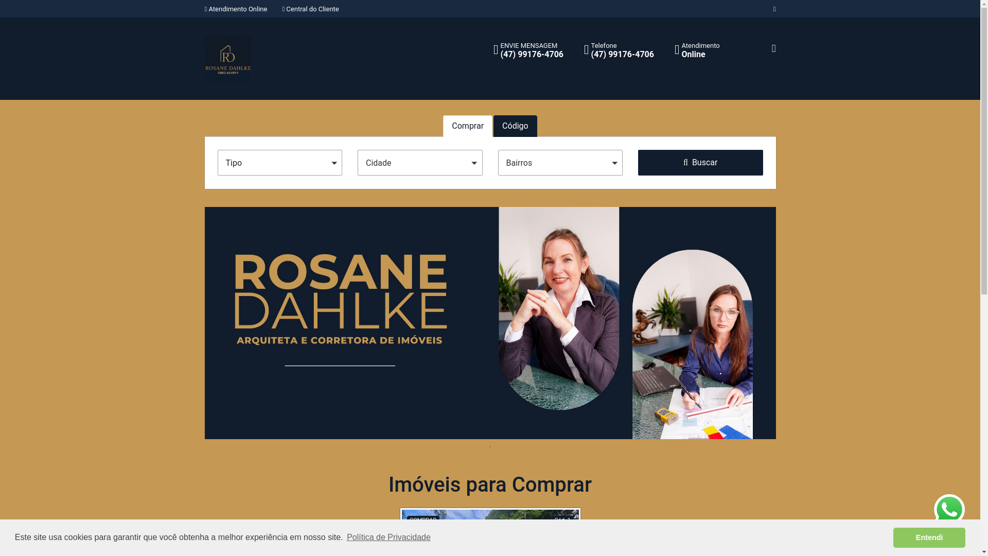 website screenshot of https://rosanedahlkeimoveis.com.br/