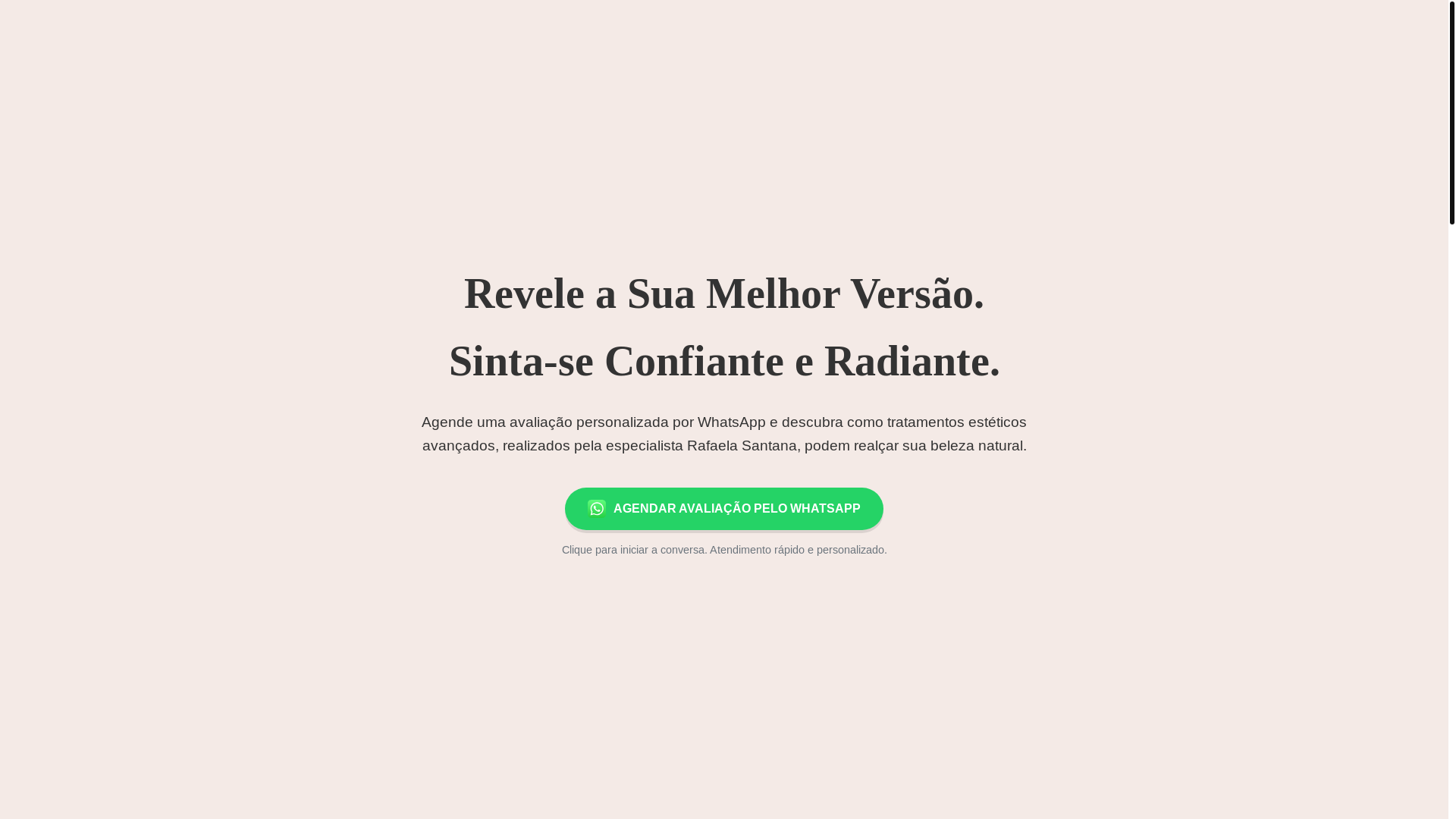 website screenshot of https://rafaelasantanaesteticista.com.br/