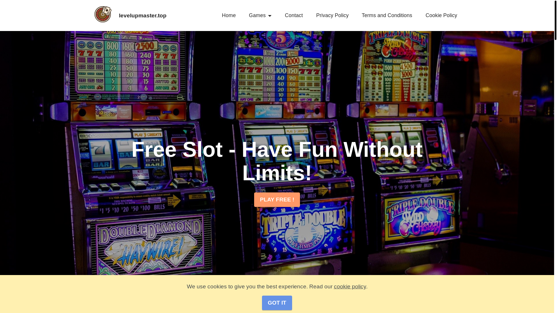 website screenshot of https://levelupmaster.top/