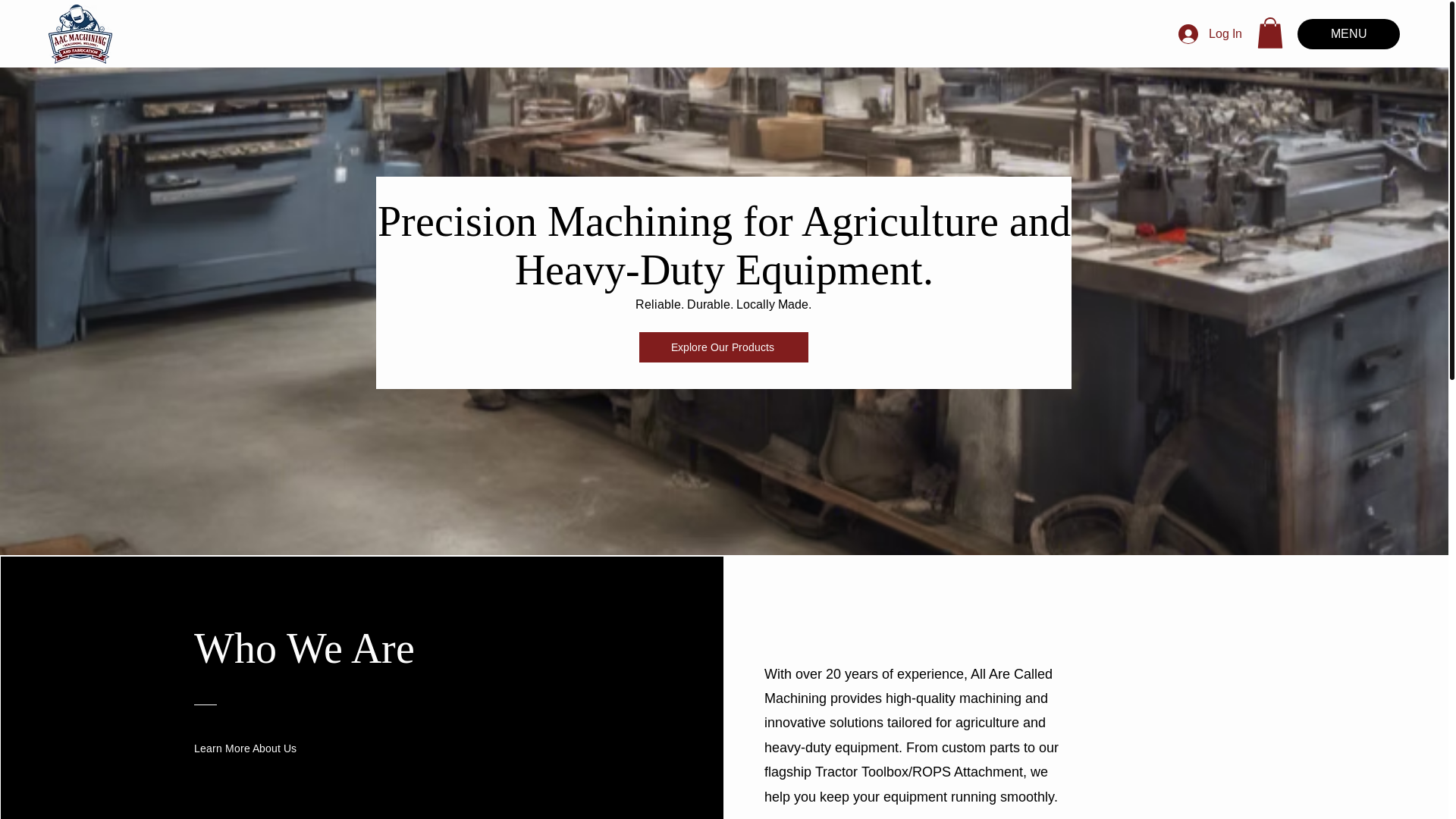 website screenshot of https://cherryvillemachining.com/