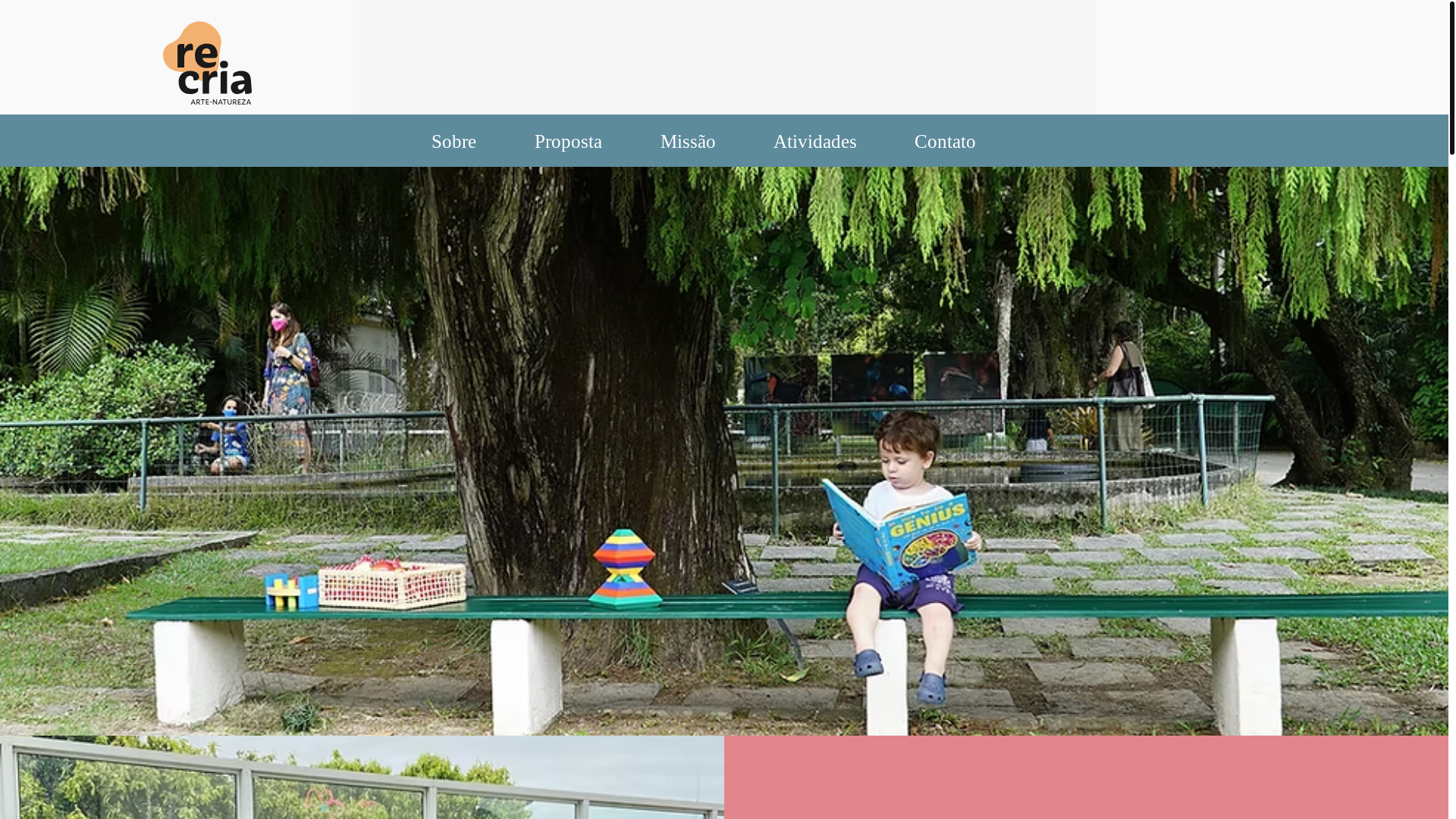 website screenshot of https://espacorecria.art.br/