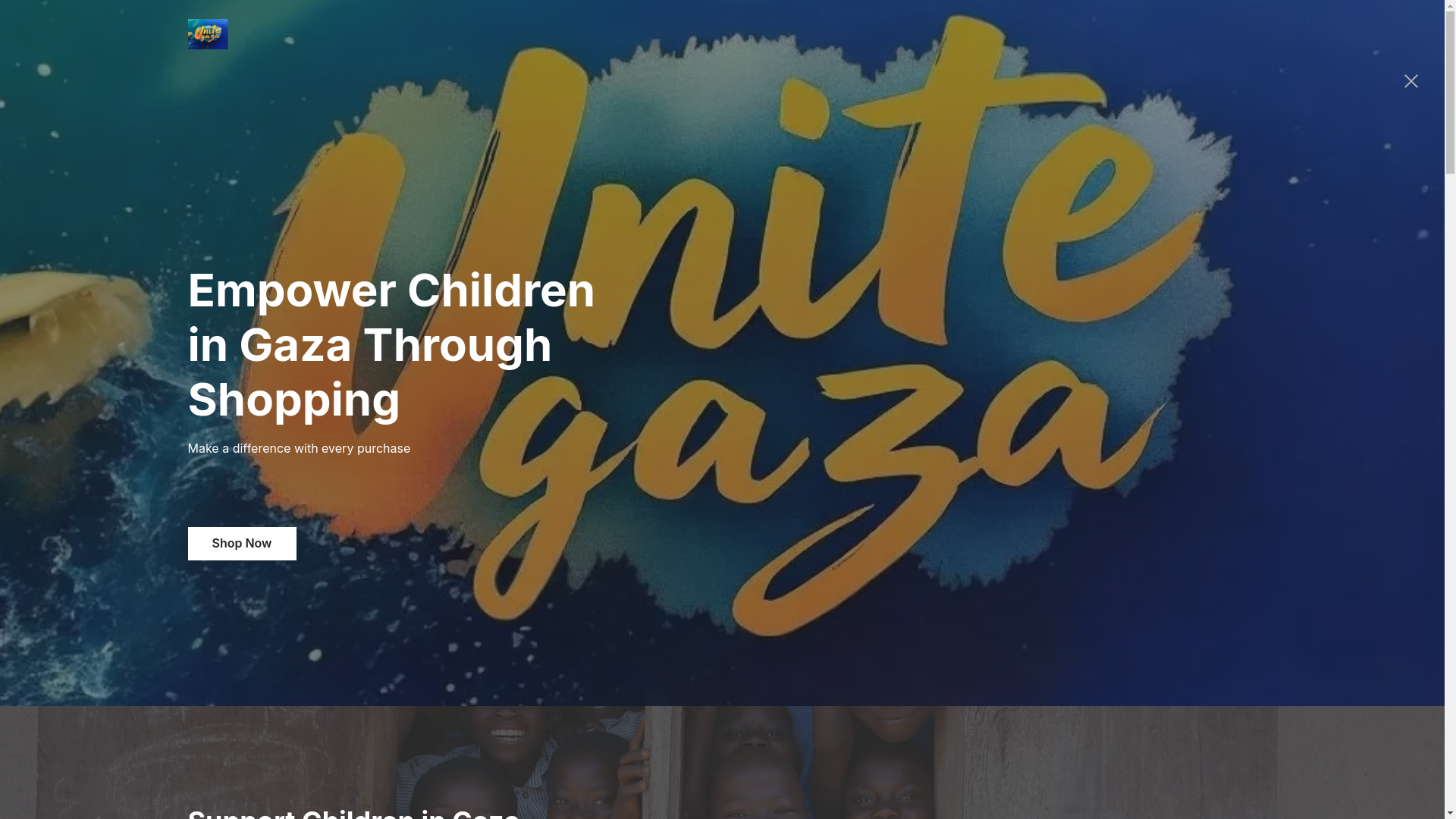 website screenshot of https://unitegaza.com/