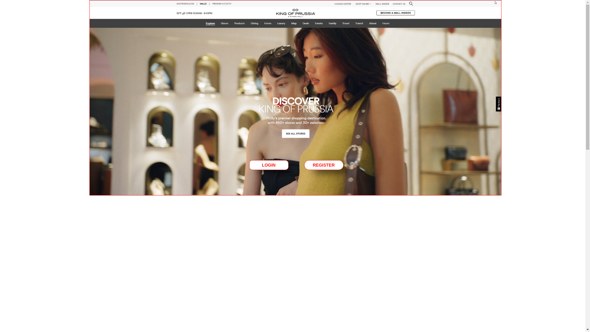 website screenshot of https://prussia-malls.world/