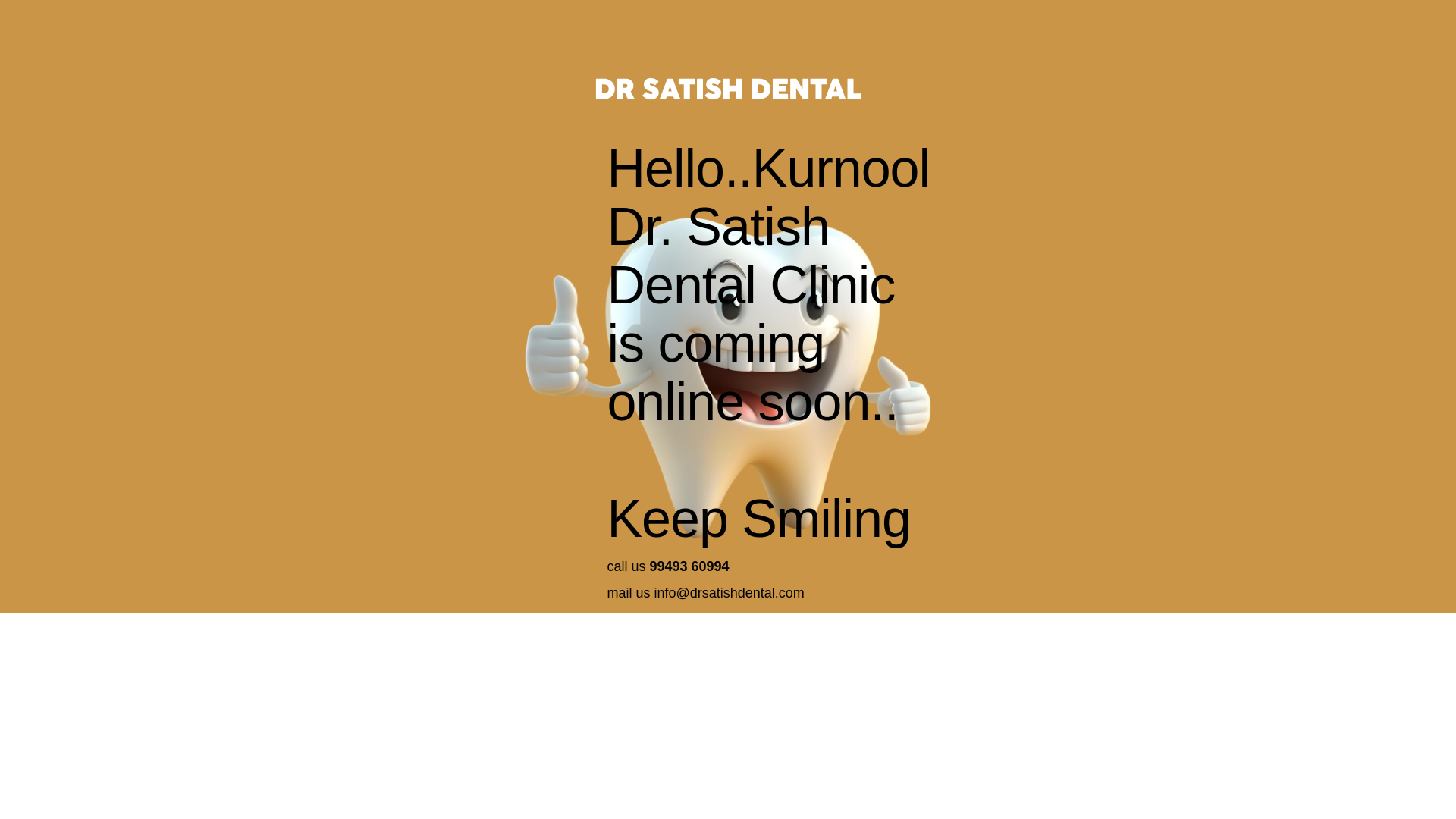 website screenshot of https://drsatishdental.com/