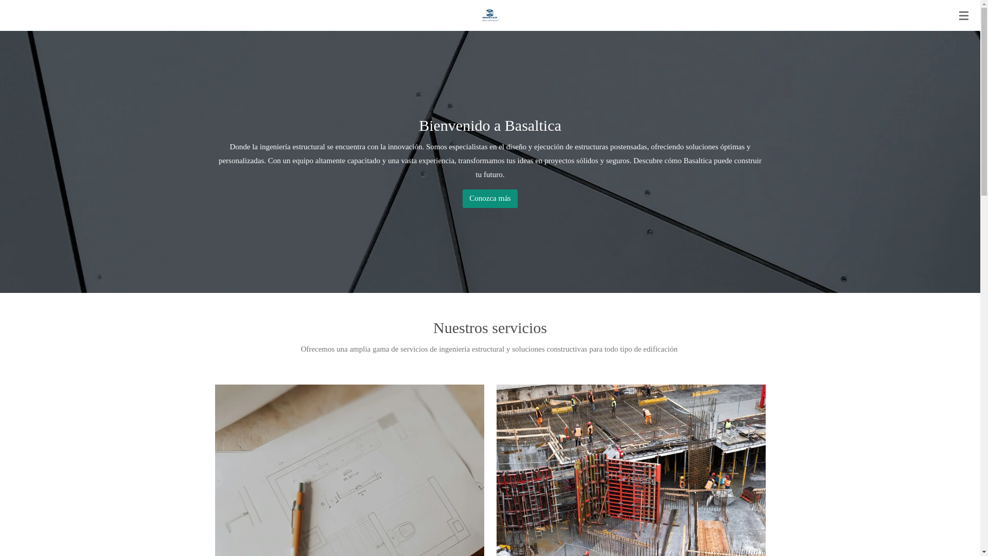website screenshot of https://basalticaingenieria.com/
