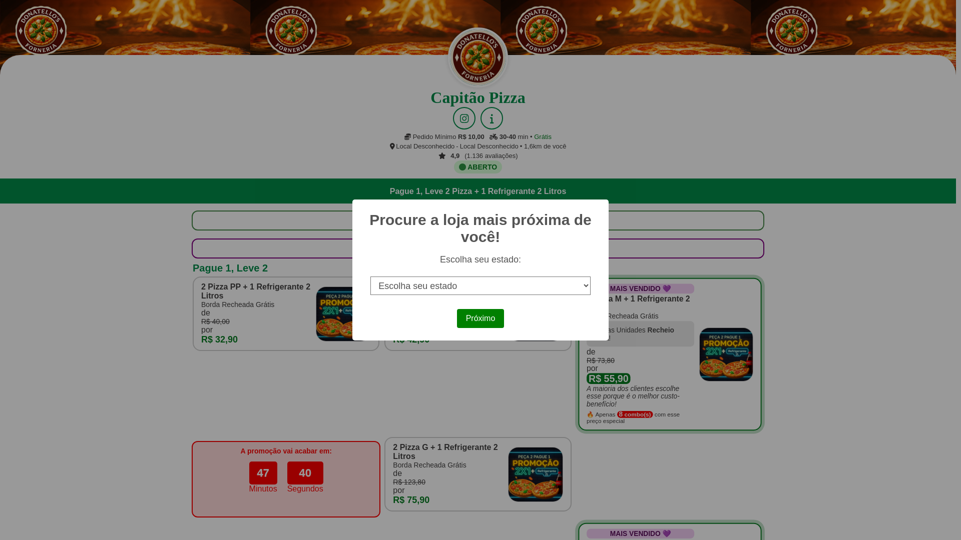 website screenshot of https://pizza-donatellos.pages.dev/