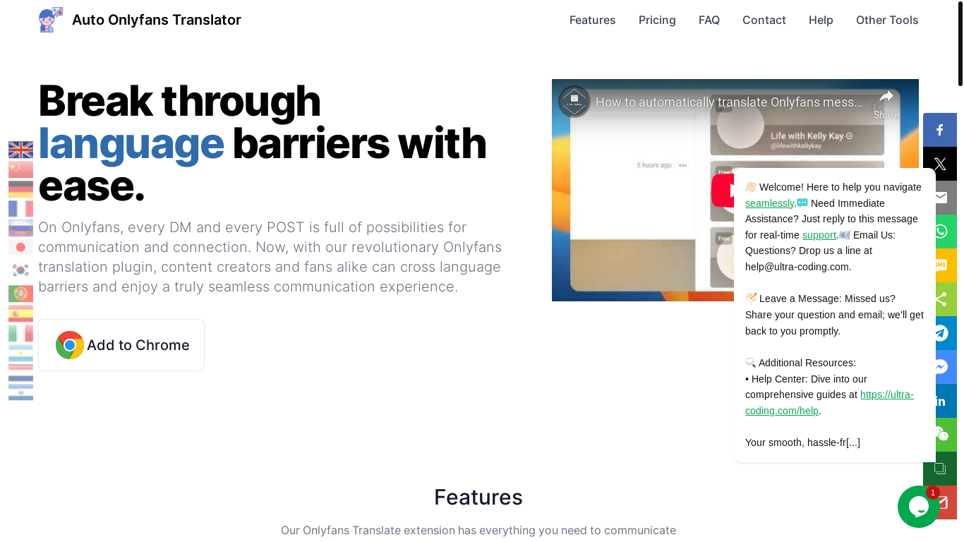 website screenshot of https://onlyfanstranslator.pages.dev/
