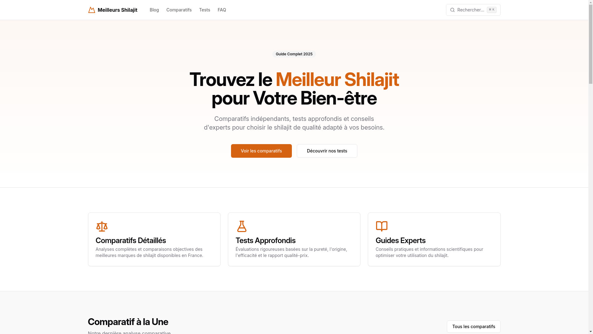 website screenshot of https://meilleurs-shilajit.pages.dev/