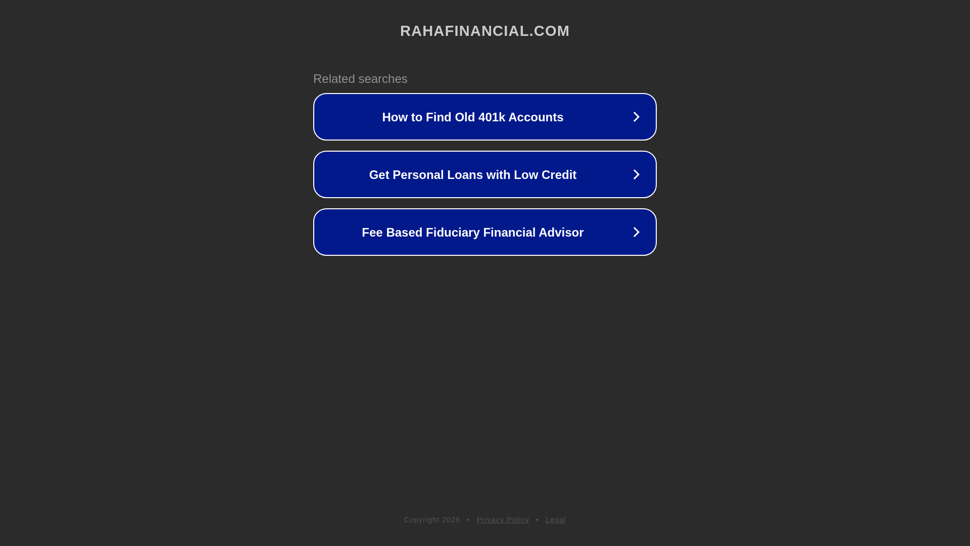 website screenshot of https://rahafinancial.com/