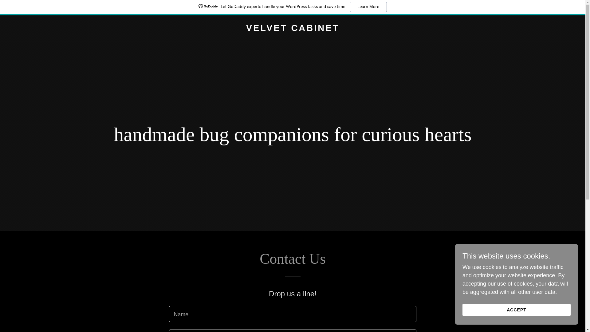 website screenshot of https://velvetcabinet.com/