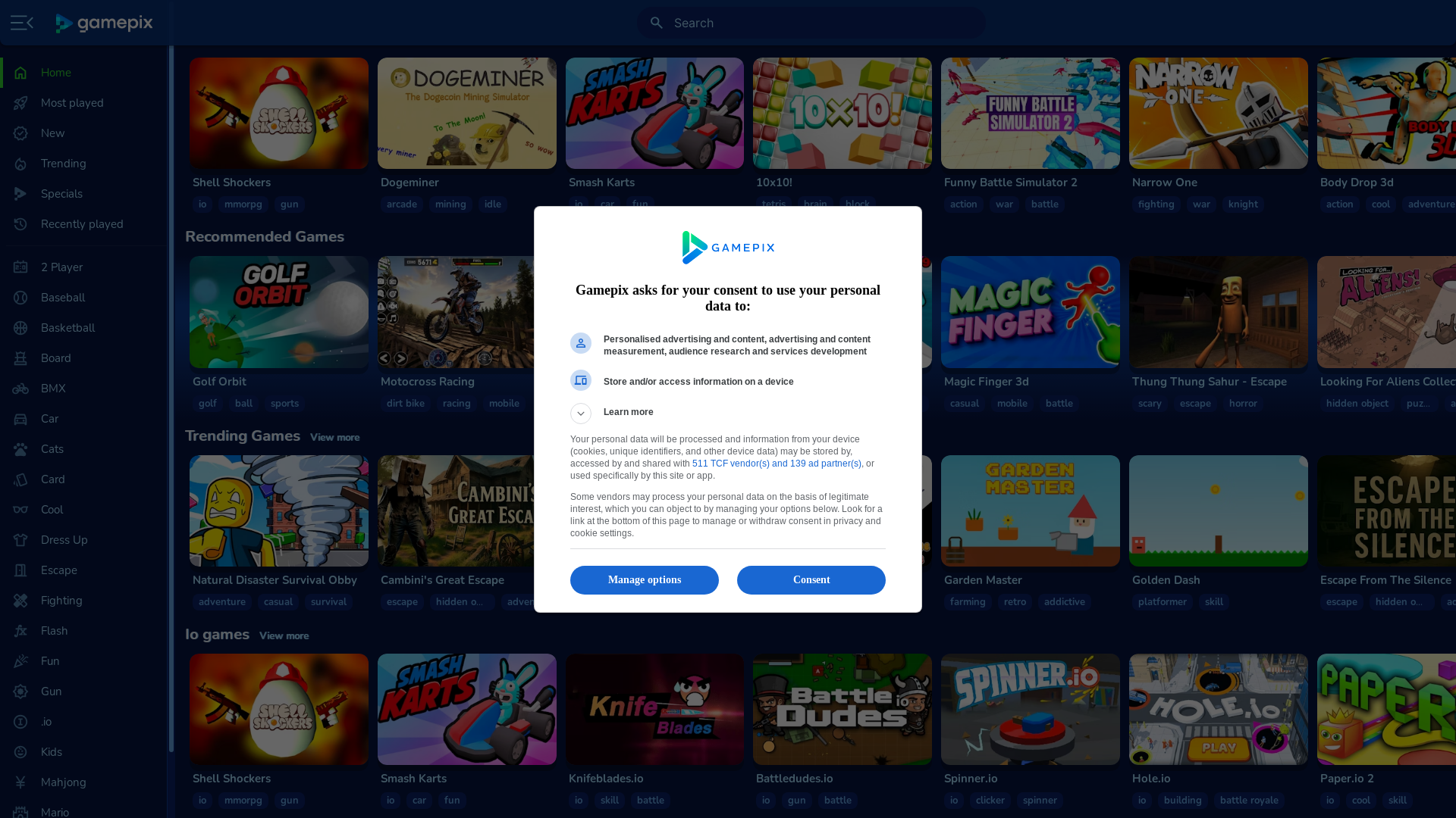 website screenshot of https://gamepix-com.pages.dev/