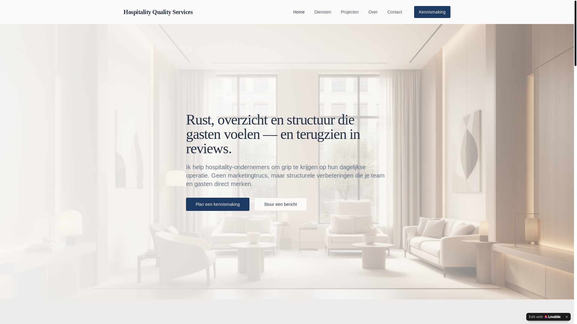 website screenshot of https://hospitalitybonaire.com/